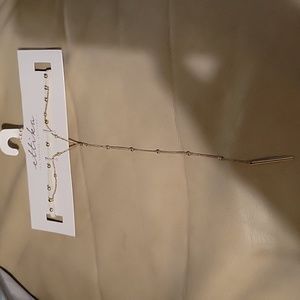 NWT Revolve ETK-Ettika 18kt Gold Plated Vegan White Suede Layer Choker Necklace